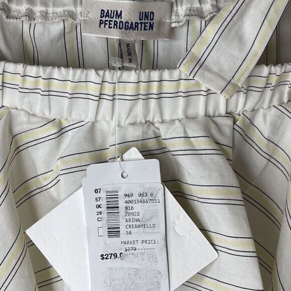 BAUM UND PFERDGARTEN Women Arina Stripe Cold-Shoulder Shift Dress NEW Sz 36 US 6 - Picture 15 of 16